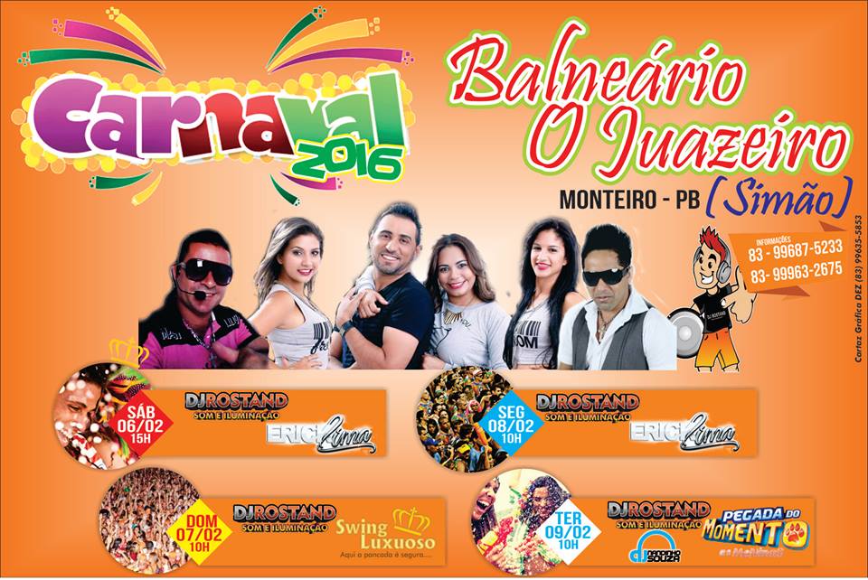 bALNEARIO-CAJUEIRO-1 Carnaval 2016 é no Balneário o juazeiro do Amigo Simão