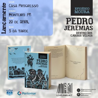 livro_pedro_jeremias-390x390 Em Monteiro: Lançamento do livro ‘Pedro Jeremias’ na Casa Progresso