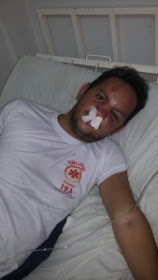8 Ambulância do Samu  capota quando socorria ferido de acidente de moto na PB