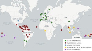 mapa_zika-300x168 Zika já tem transmissão local em 34 países e não se limita às Américas
