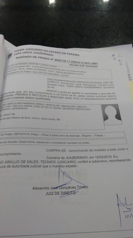 10569175_835565993233501_354259073_n Justiça decreta prisão de ex-prefeito do Cariri paraibano por dois anos