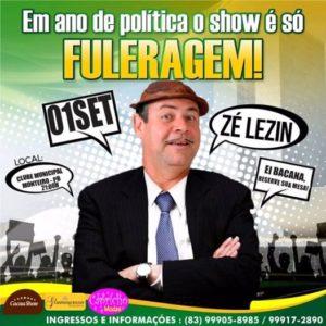 13901536_607501046086012_9149887462172930932_n-300x300 Zé Lezin – Em Ano de Política, O Show é só Fuleragem dia 01 de Setembro em Monteiro