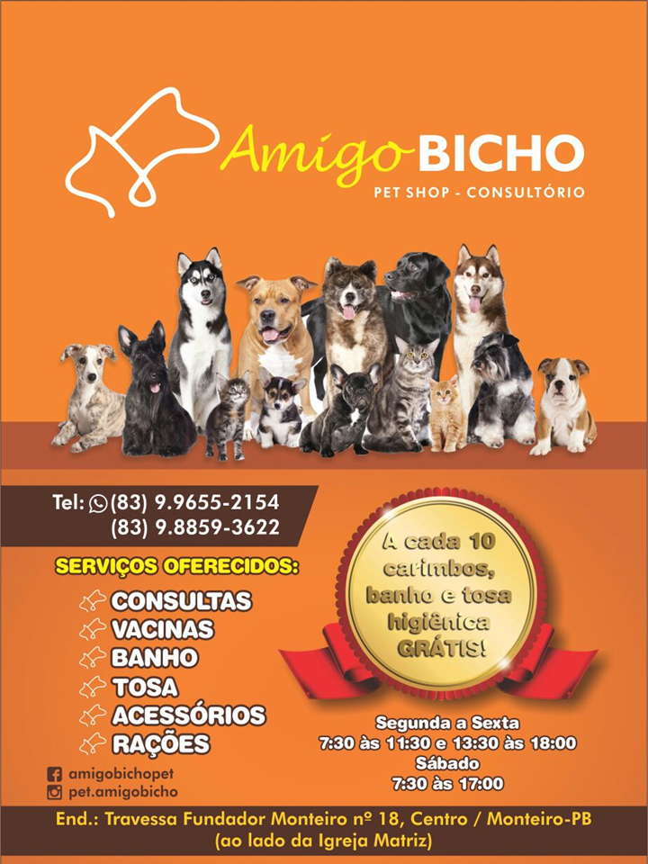Apresentação1 Em Monteiro  Pet Shop e consultório Amigo Bicho