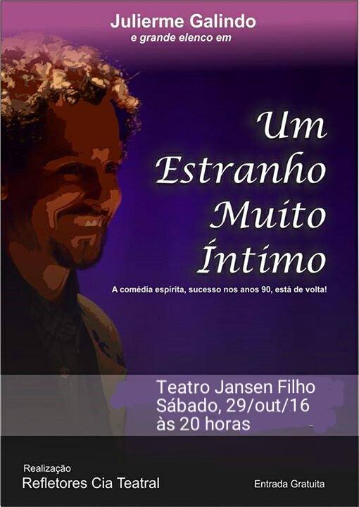 14695366_1261978277178109_2108089669433271885_n Peça "Um Estranho Muito Intimo" será apresentada neste Sábado em Monteiro.