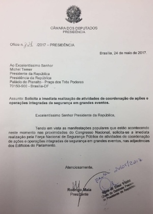 pedido-de-rodrigo-maia-a-temer-1495660151289_300x420 Temer convoca tropas federais para Brasília e chama protesto de "baderna"