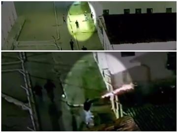 17605636280003622710000 Vídeo exclusivo da Record TV mostra agentes de presídio da PB atirando contra presos