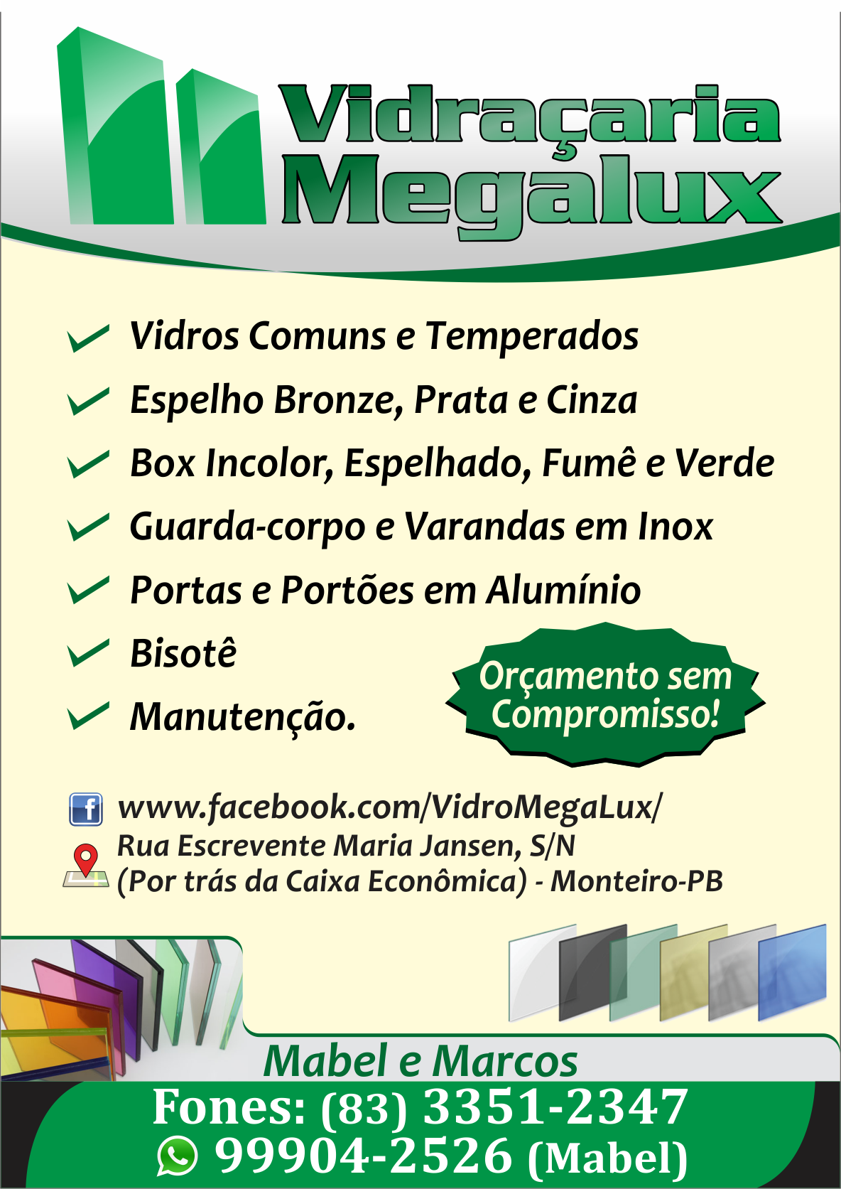 Vidraçaria-Megalux-14.01.2017 Vidraçaria MegaLux a melhor do cariri