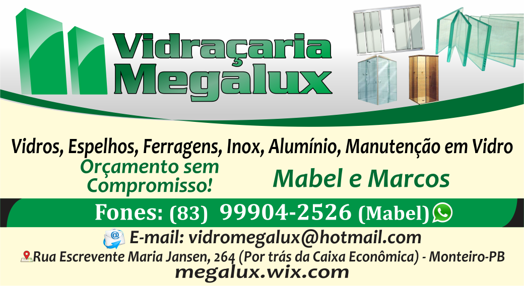 Vidraçaria-Megalux-Cartão-de-Visita-14.01.2017 Vidraçaria MegaLux a melhor do cariri