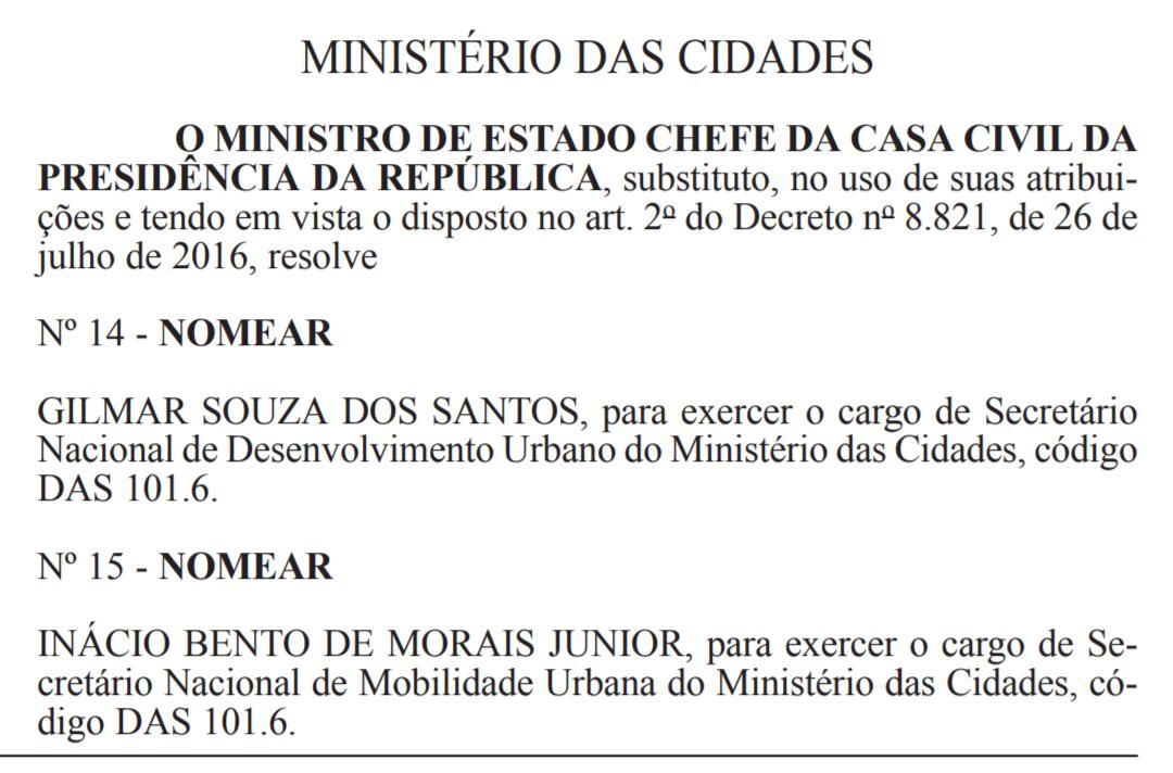 nomeacao Nomeação de paraibano para secretaria de Ministério é publicada no Diário Oficial da União