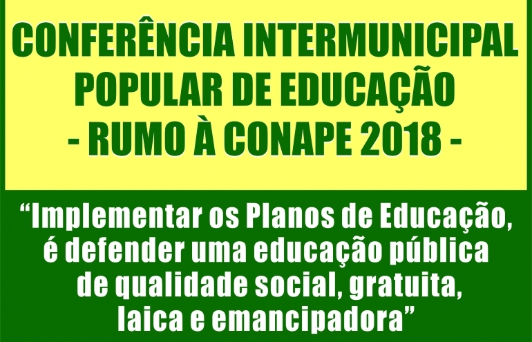 convite Monteiro sediará Conferência Intermunicipal Popular de Educação nesta sexta-feira
