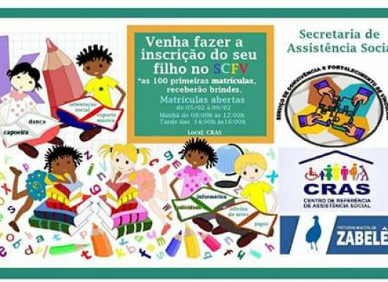 timthumb-15 Secretária de Assistência Social de Zabelê realizará matrículas para o SCFV