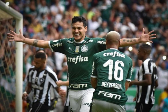 botafogo-palmeira-585x390 Palmeiras bate Botafogo com ajuda do VAR e mantém liderança