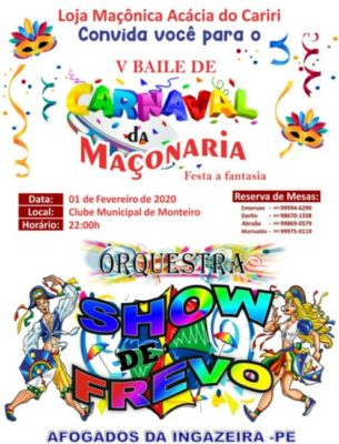 baile-maço-496x650-1-305x400 Loja Maçônica promove Quinto Baile de Carnaval em Monteiro