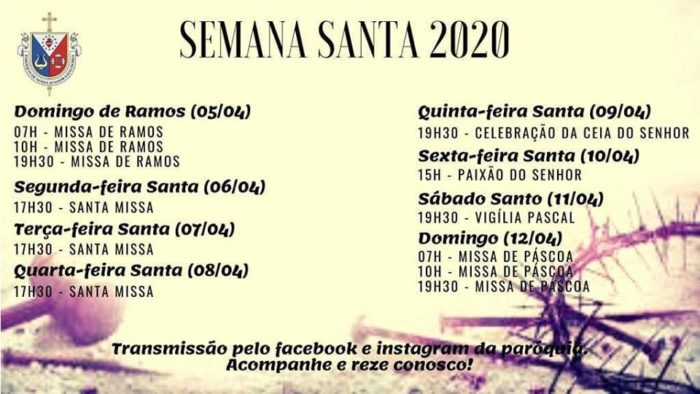 semana-santa-700x394 Pns Das Dores em Monteiro divulga programação da Semana Santa 2020 via Meios de comunicação