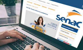 Senac-EAD Inscrições abertas: SENAC abre vagas em 20 cursos gratuitos EAD para fazer de sua casa com direito a certificado de conclusão