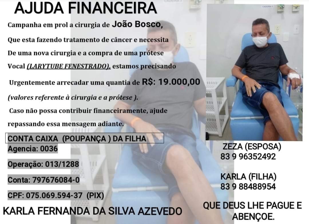 FB_IMG_1624839425859 Família de Mecânico Monteirense diagnosticado com câncer pede ajuda para realizar tratamento de R$ 19 Mil