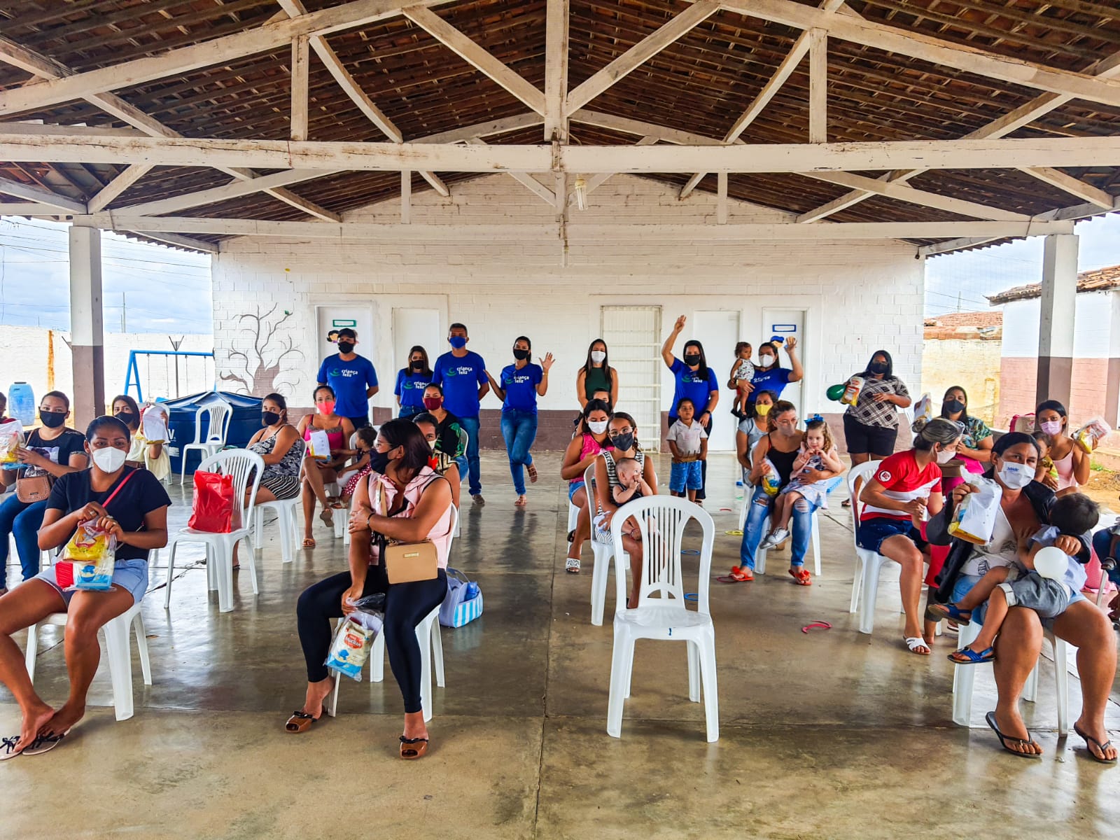 Pais-e-alunos-do-Programa-Crianca-Feliz-1 Obedecendo as normas de segurança sanitária, Prefeitura de Monteiro reúne pais e alunos do Programa Criança Feliz