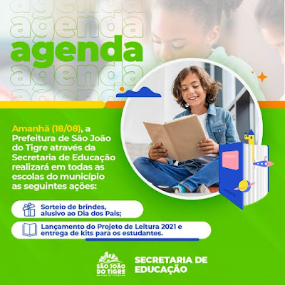 z-1 Governo de São João do Tigre realiza entrega de atividades e sorteio de brindes alusivos ao Dia dos Pais em todas as escolas da rede municipal