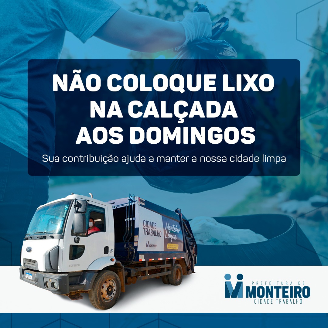 coleta-1 Secretaria de Infraestrutura de Monteiro pede a colaboração da população para não descartar lixo aos domingos
