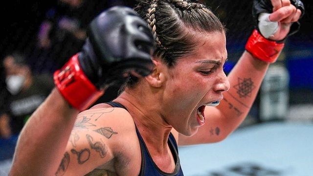 Luana-Pinheiro Paraibana Luana Pinheiro dá show de judô e domina rival no UFC Vegas 43