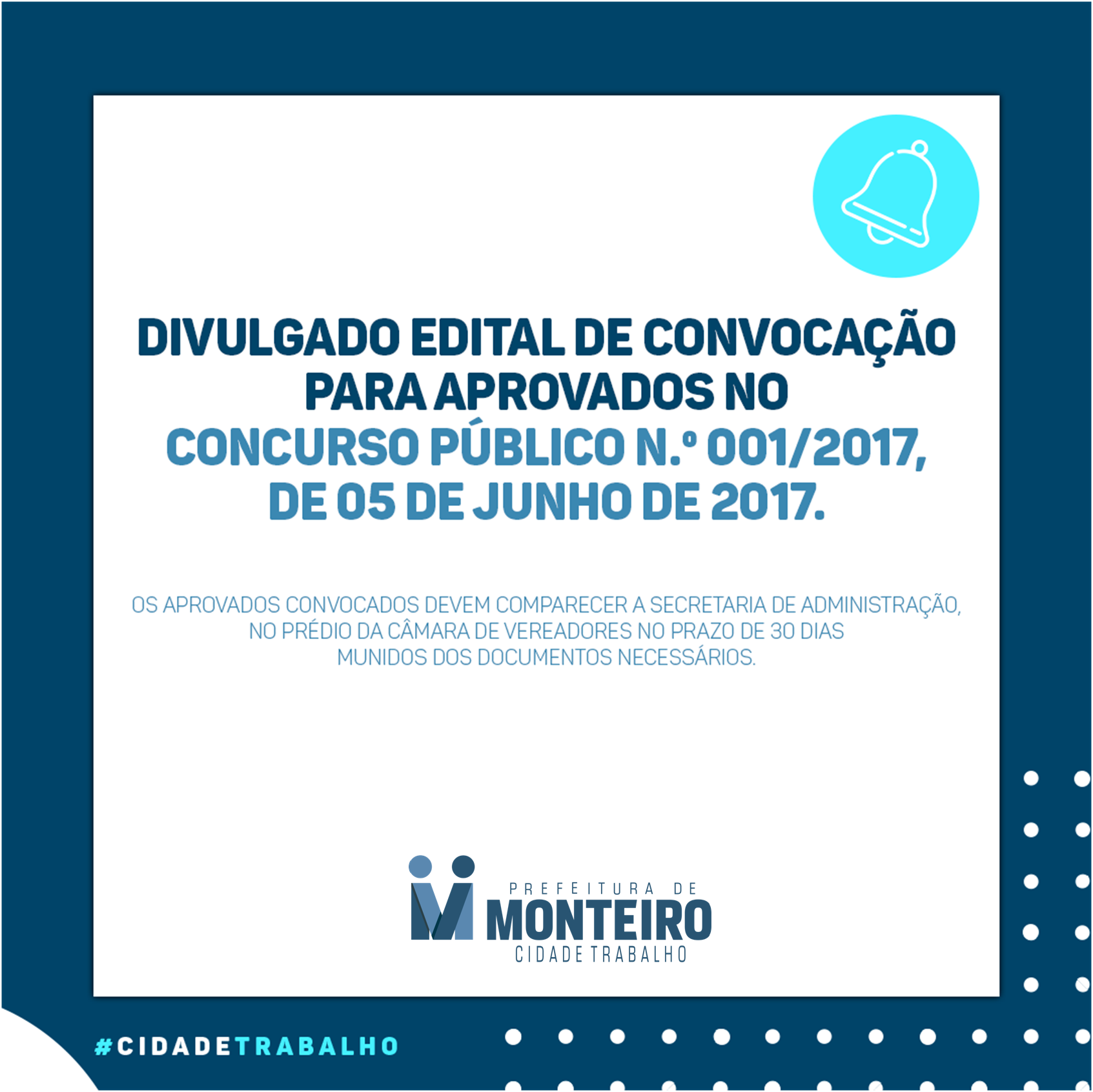 2 Cidade Trabalho: Prefeitura de Monteiro convoca mais de 50 aprovados no Concurso 001/20217
