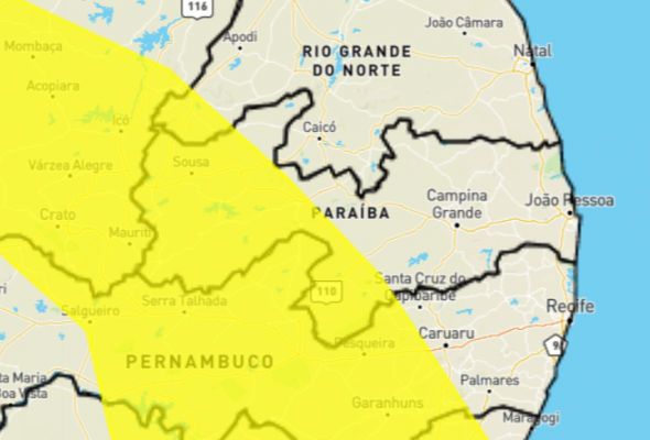 c4ca4238a0b923820dcc509a6f75849b-40-590x400 93 cidades da Paraíba têm alerta de perigo potencial de chuvas intensas; confira lista