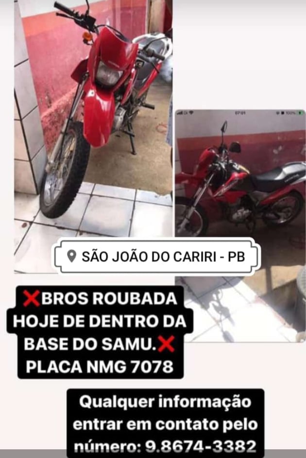 275376832_773201366993432_705231028451354249_n Técnico em enfermagem tem moto furtada em pleno local de trabalho no centro de São João do Cariri