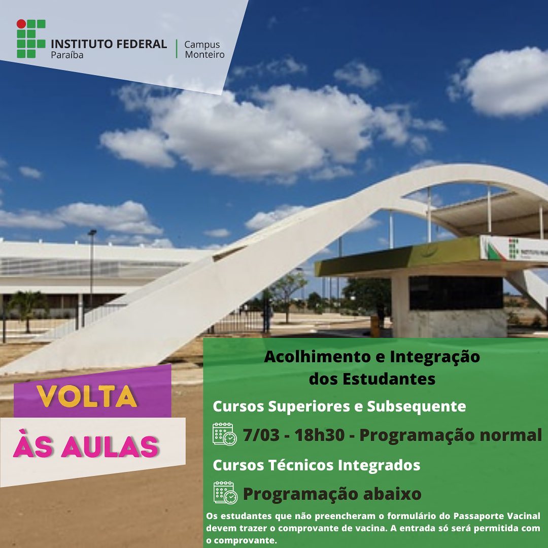 ifpbmonteiro.oficial_20220306_213919_0 IFPB Monteiro torna obrigatória a apresentação do passaporte de vacina para retorno das aulas presenciais nesta segunda-feira