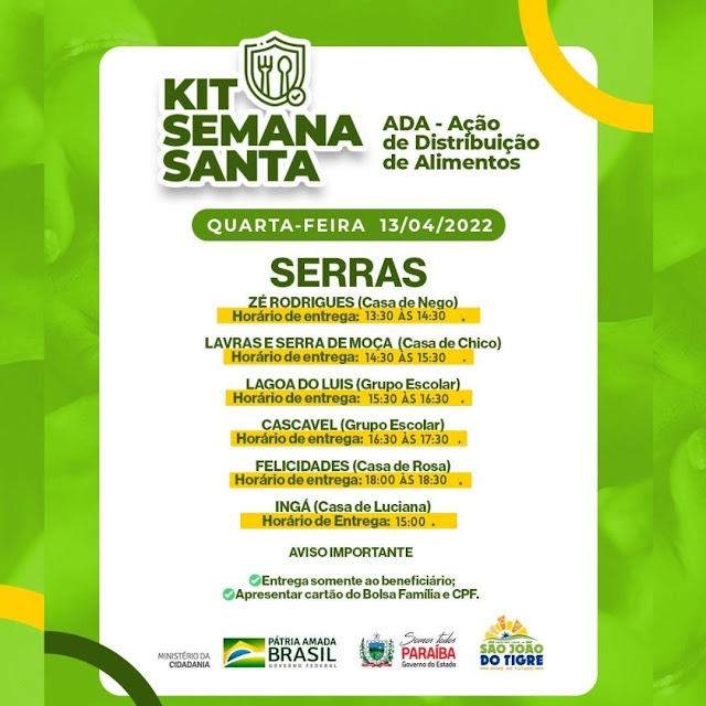 2-1 Prefeitura de São João do Tigre realiza entrega de kits Semana Santa, ovos de páscoa e brindes no município