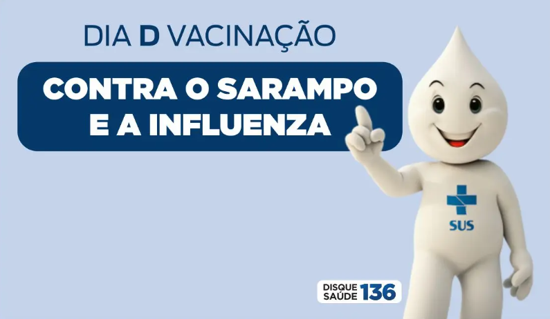 dia-d Secretaria de Saúde de Monteiro realiza Dia D da Campanha de Vacinação contra Sarampo e Influenza neste sábado
