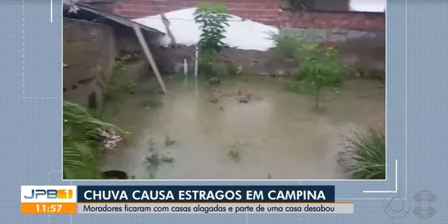 chuvas-campina-grande Fortes chuvas deixam 14 famílias desalojadas na PB
