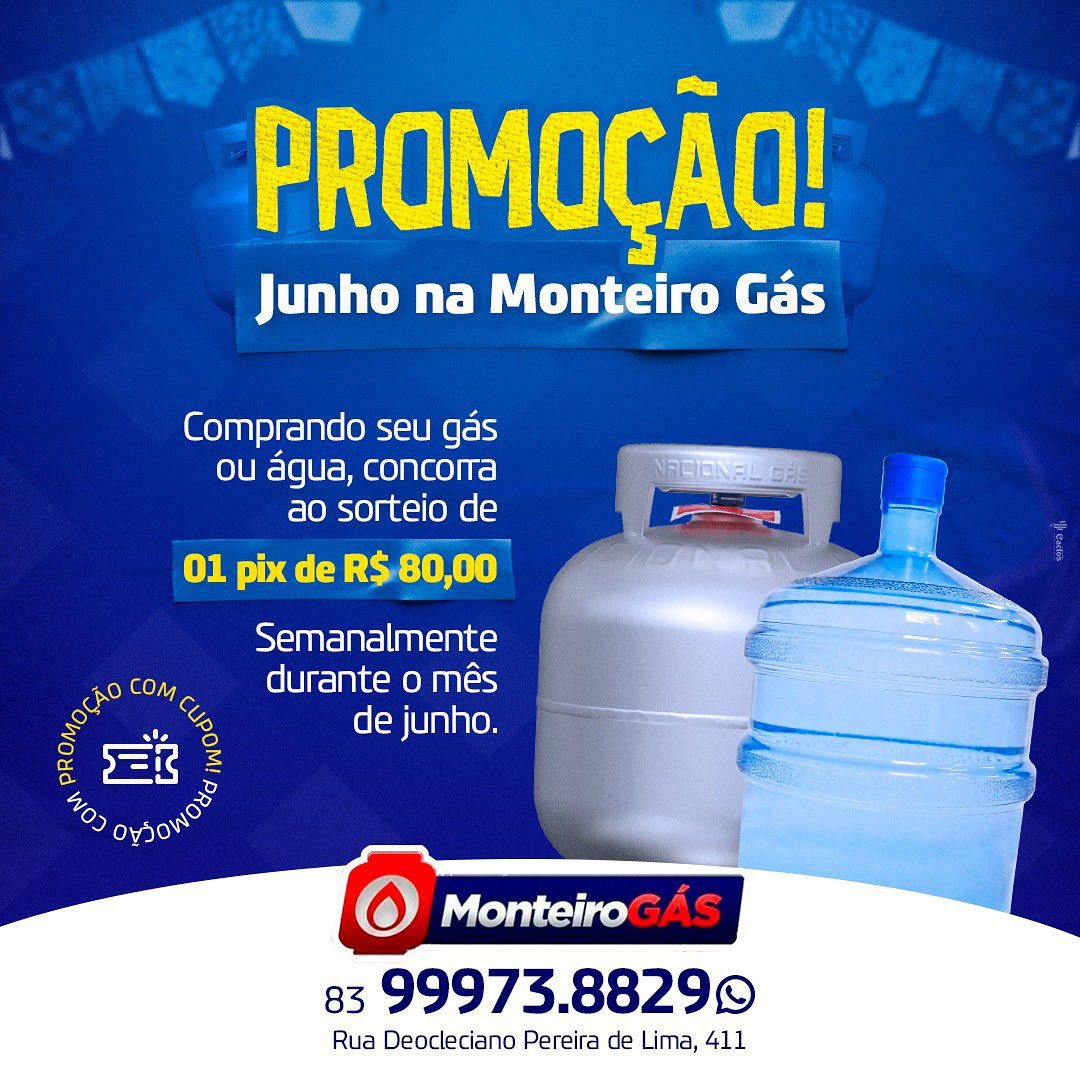1804526680 Promoção Junho na Monteiro Gás