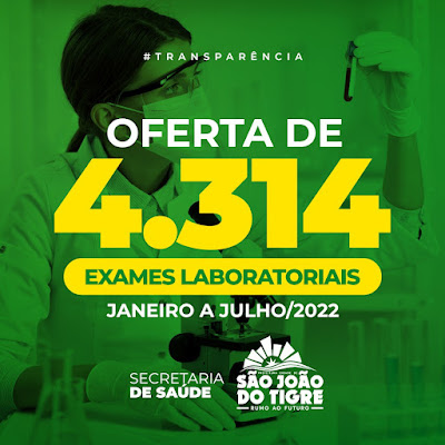 unnamed-6 Saúde de São João do Tigre se destaca e oferta mais de 4 mil exames laboratoriais à população no 1° semestre do ano