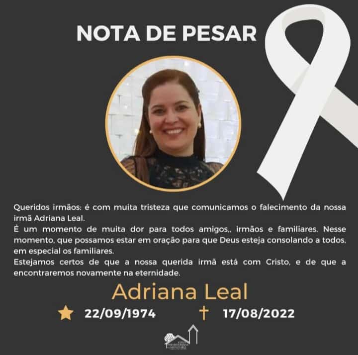 IMG-20220818-WA0136 Velório da professora Adriana Ferreira Leal acontece nesta quinta-feira (18)
