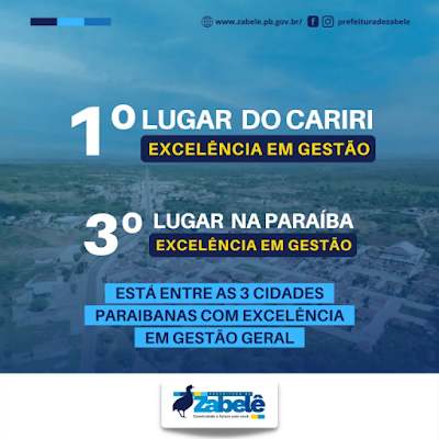 image Zabelê é eleita a melhor cidade do Cariri em excelência em gestão municipal