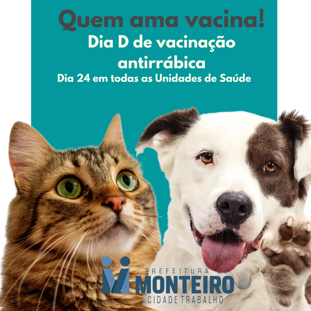 vacinacao-animal Secretaria de Saúde de Monteiro realiza Dia “D” da vacinação contra raiva para cães e gatos neste sábado