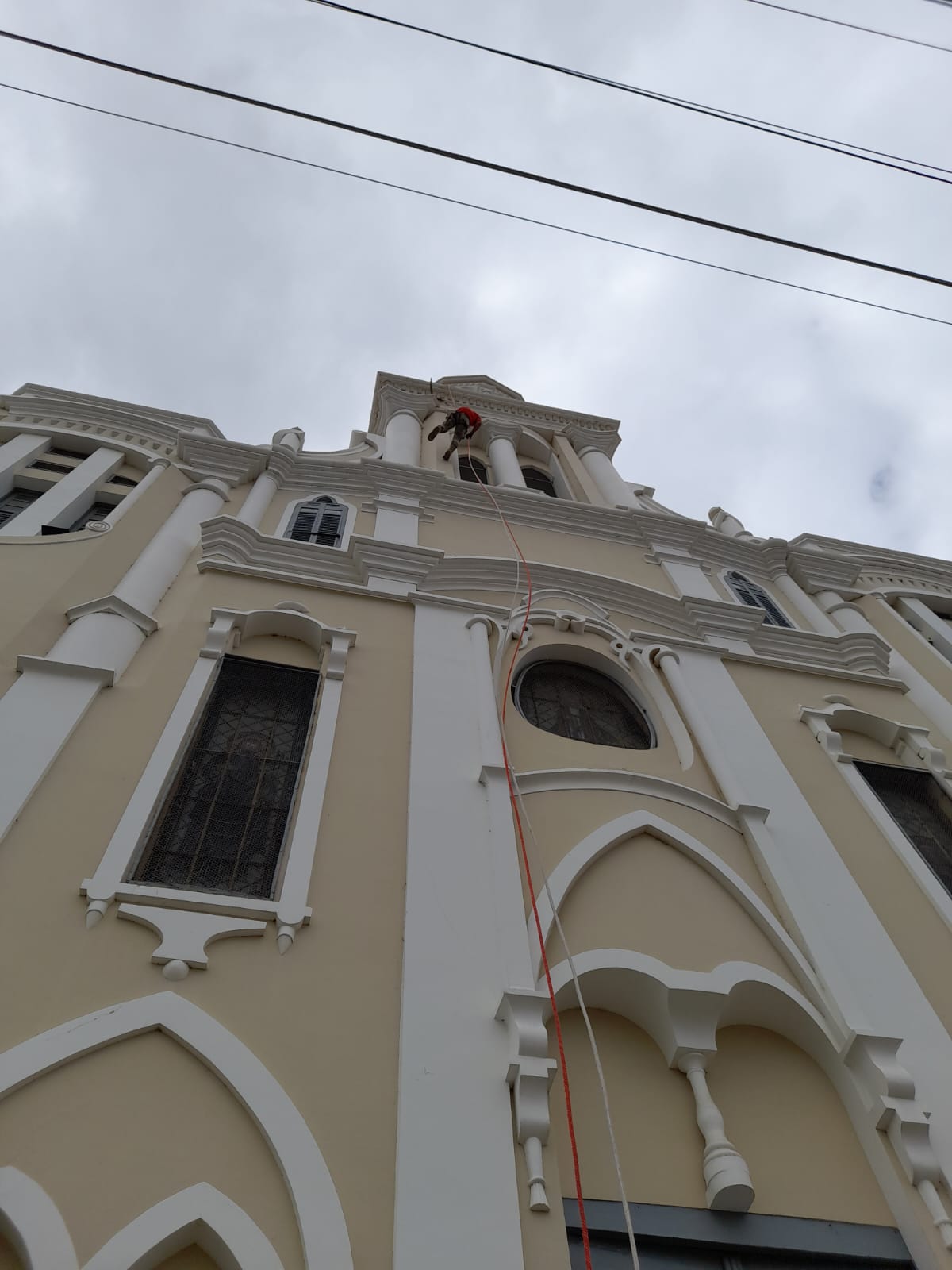IMG-20230131-WA0131 Bombeiros retiram árvore da torre da igreja de Nossa Senhora das Dores em Monteiro