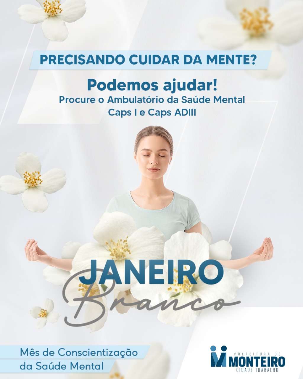 Janeiro A vida pede equilíbrio: Janeiro Branco terá vasta programação em Monteiro
