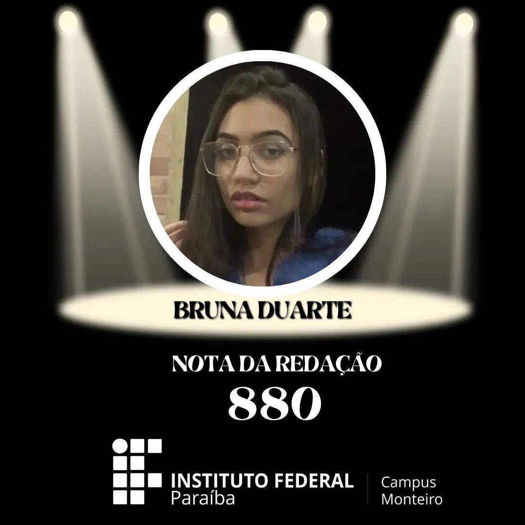 859224598 Aluna do IFPB Campus Monteiro atinge pontuação 980 na redação do Enem