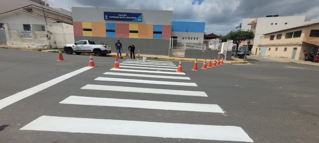 Acoes-Montran-3 MONTEIRO: MonTran implanta novas faixas de pedestres para segurança dos pedestres