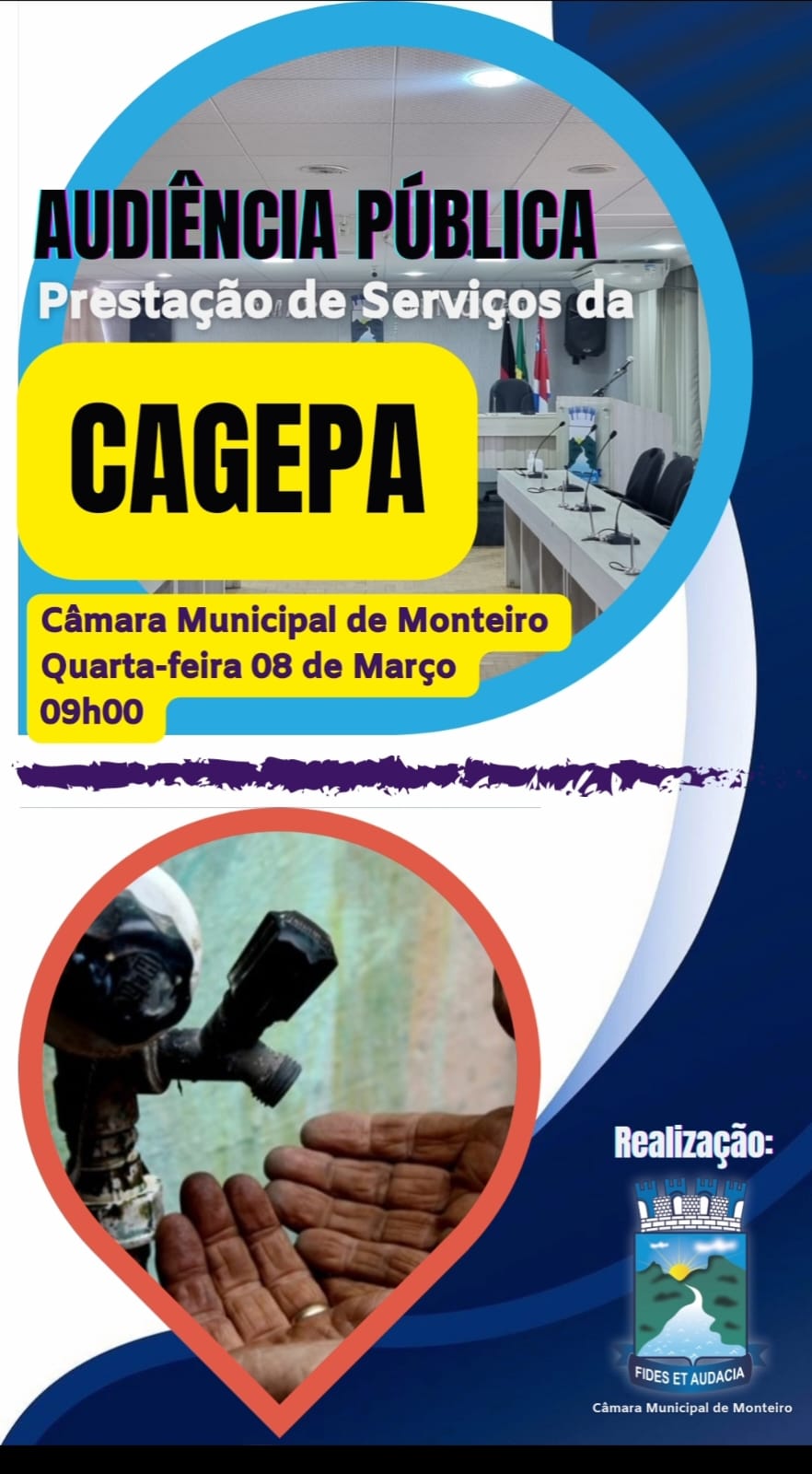 5.1 CAGEPA: Câmara de Monteiro realizará Audiência Pública na próxima quarta
