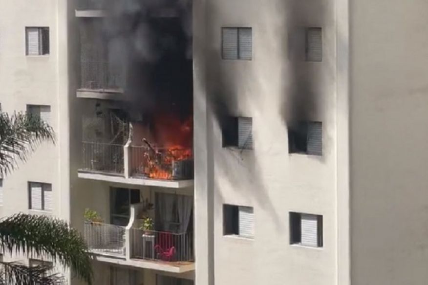 incendio_predio_sp_paraibana_queda_foto_redes_sociais Prédio pega fogo em São Paulo e paraibana morre ao se jogar do sexto andar; veja vídeo