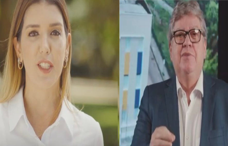 MONTAGEM-ANA-E-JOAO- Governador João Azevêdo e prefeita Anna Lorena gravam vídeo com foco no municipalismo