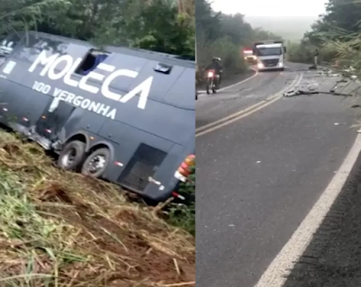 image-1 Acidente grave entre ambulância e ônibus da banda Moleca 100 Vergonha deixa um morto no Piauí