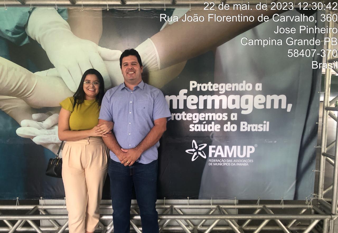 prefeito-prata-genivaldo Prefeito de Prata e secretária de saúde participam de evento sobre o piso da Enfermagem, em Campina Grande.
