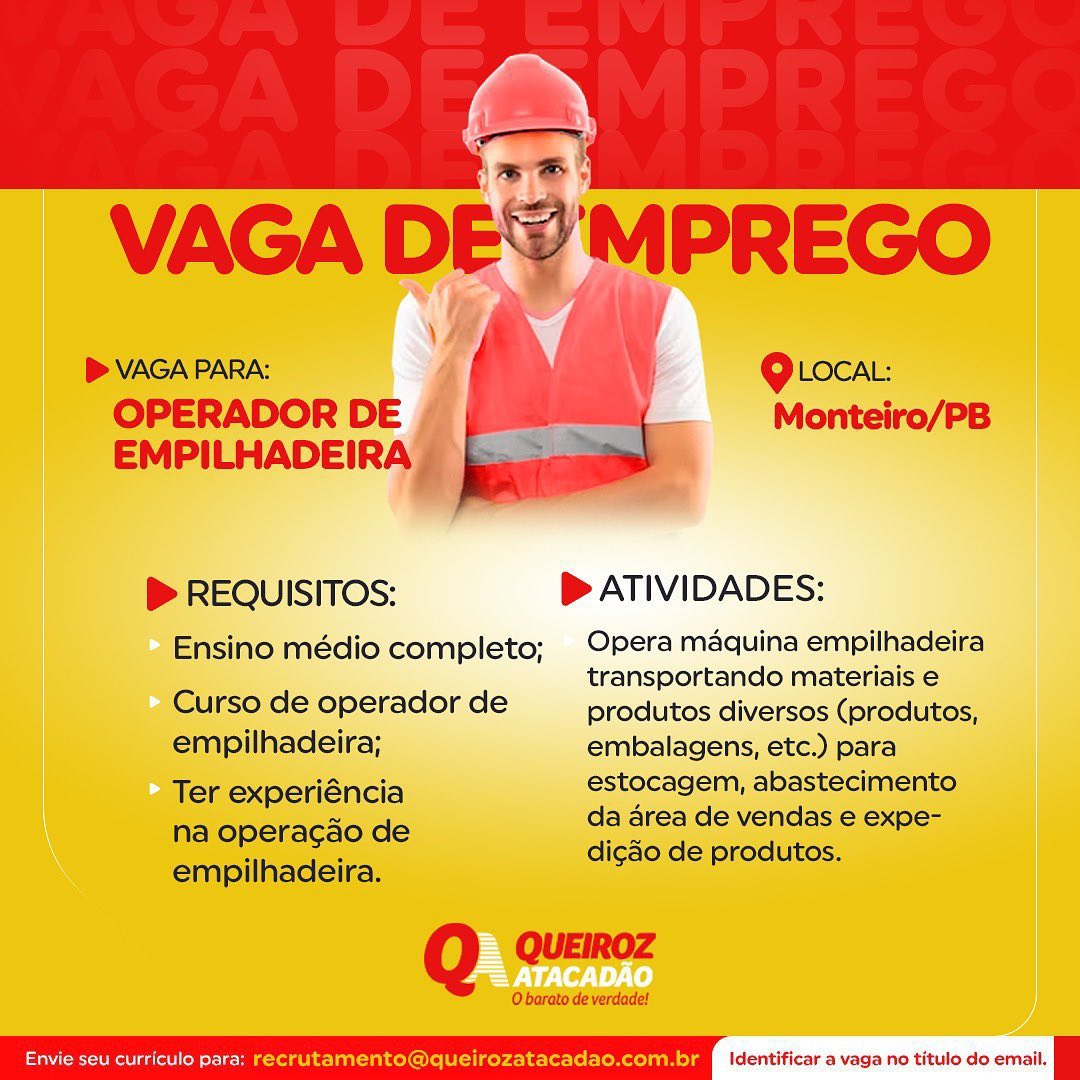 1407525587 Atacadão anuncia oportunidades de emprego em Monteiro