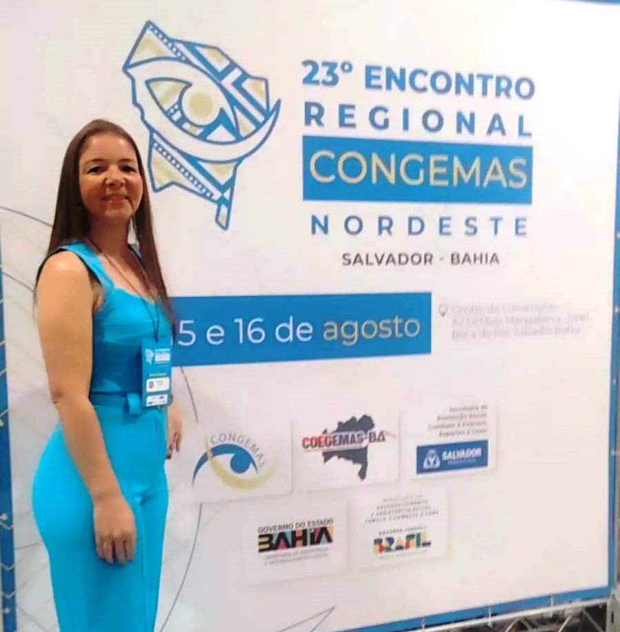 CONGEMAS-3 Secretária de Desenvolvimento Social de Monteiro participa de encontro de gestores em Salvador - BA