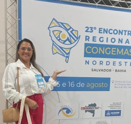 ERICA-MICHEL Secretária de Assistência Social de São Sebastião do Umbuzeiro, Erika Micheli, está participando do 23º Encontro Regional CONGEMAS em Salvador
