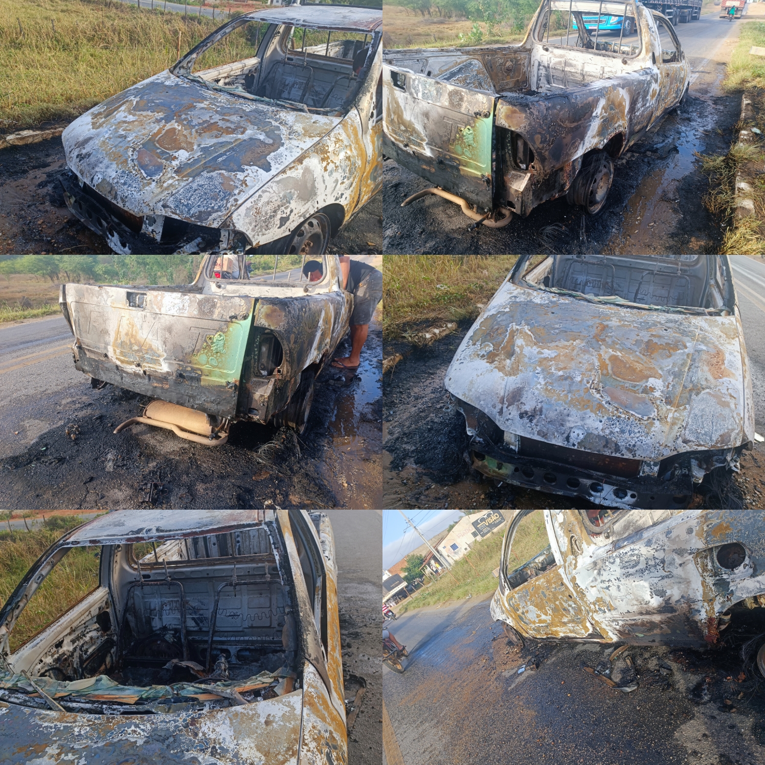 IMG_20230923_065414 Carro pega fogo e fica completamente destruído na BR-412 em Monteiro