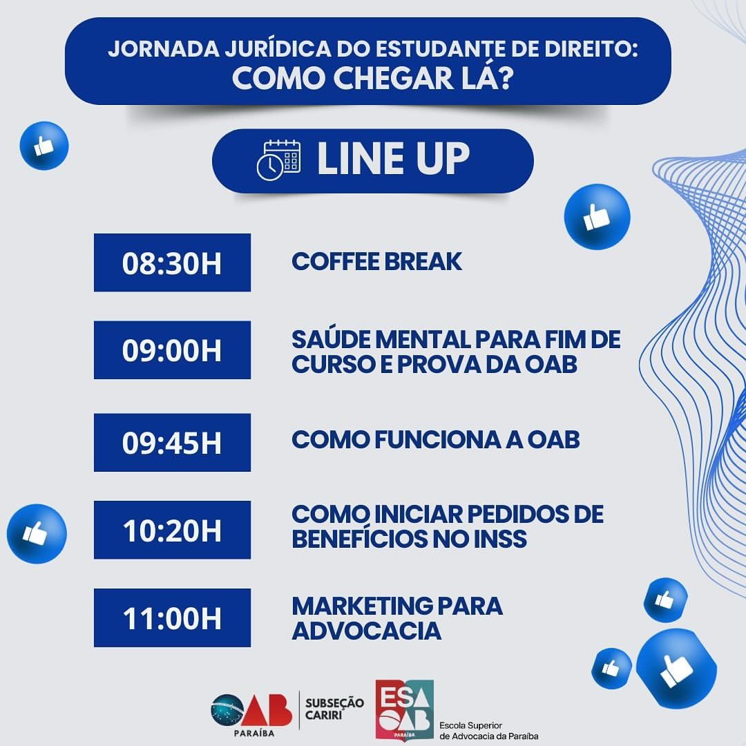 443696460_18237284968266089_3288468547929862238_n Em Monteiro: Jornada Jurídica do Estudante de Direito: Como Chegar Lá?